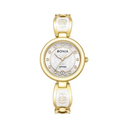 Bonia Elegance 3 Top Rings Set BNB10865-2217S Silver Dial Color Women Watch